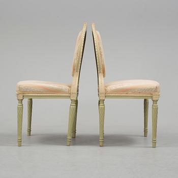 SALONGSGRUPP, 7 delar, gustaviansk stil, 1900-talets början.