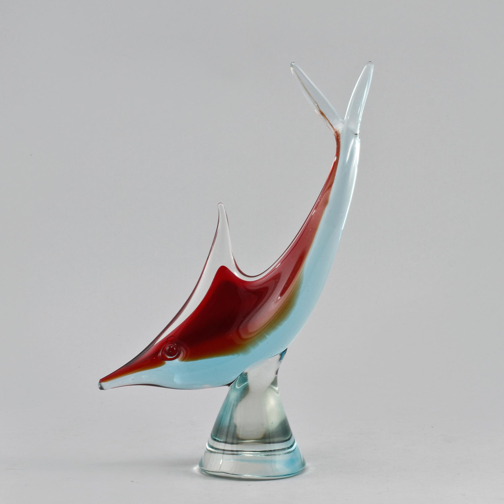 FIGURIN, glas, troligen Murano. 1900-talets andra hälft.