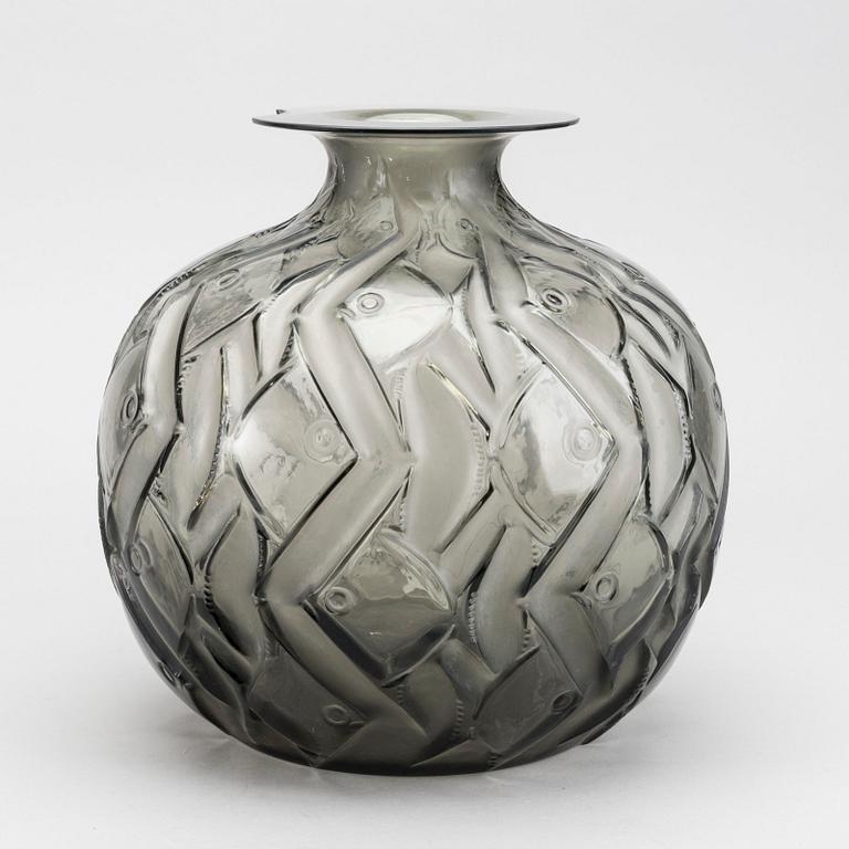 RENÉ LALIQUE, vas "Penthièvre", modellnummer 1011, glas 1900-talets första hälft.