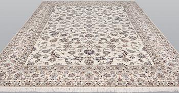 A part silk Nain carpet, so called 6LAA, ca 354 x 250 cm.