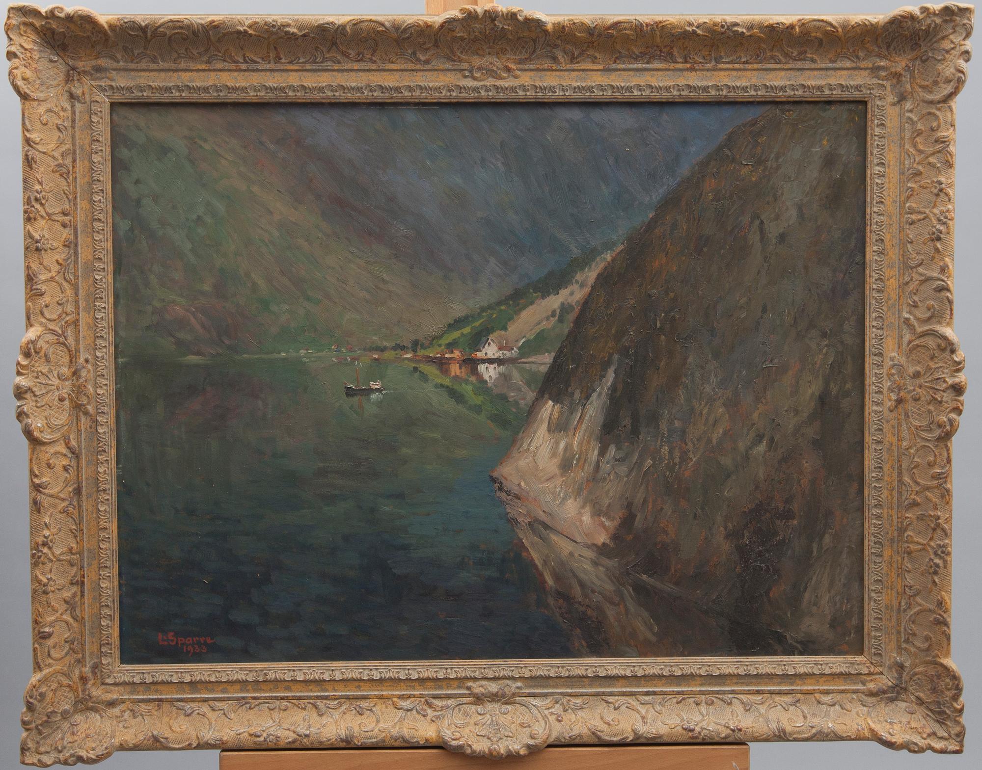 LOUIS SPARRE, olja på pannå, signerad och daterad 1933.