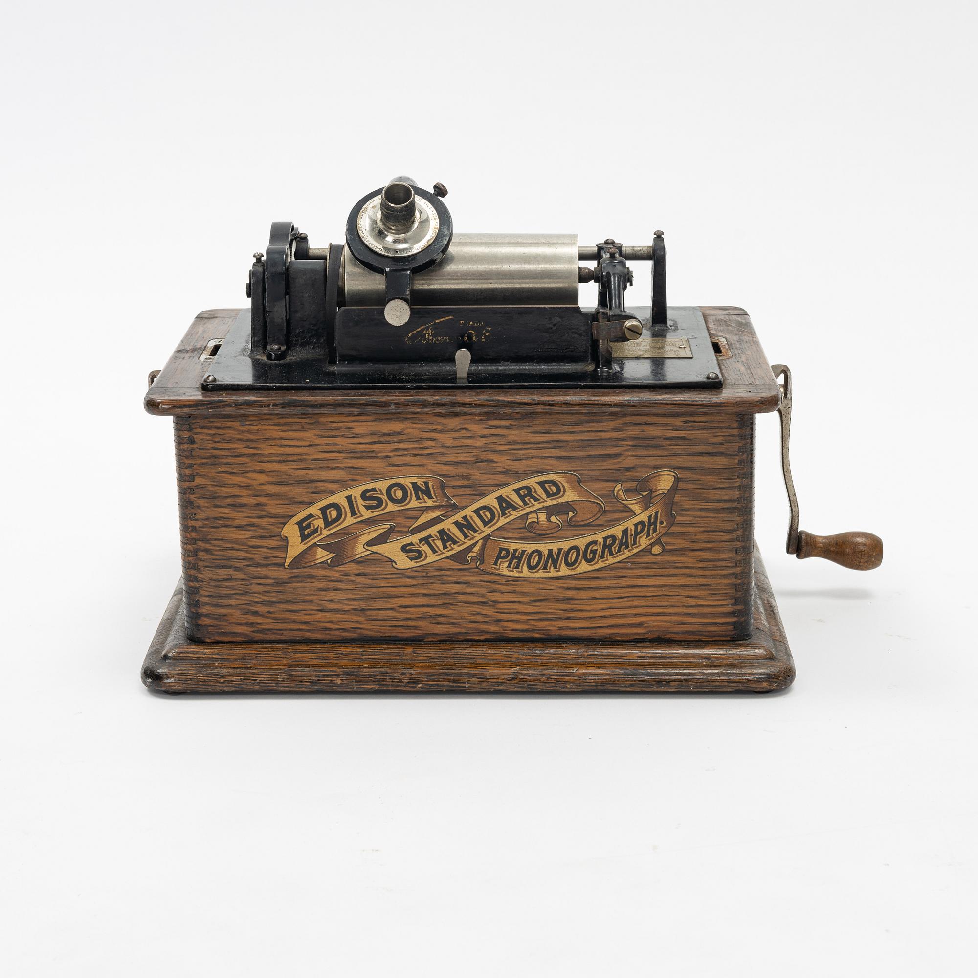 An Edison Standard Phonograph, late 19th century.