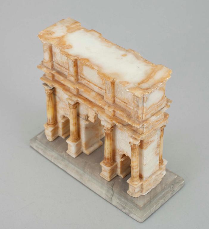 GRAND TOUR SOUVENIR, alabaster, möjligen 1800-tal.
