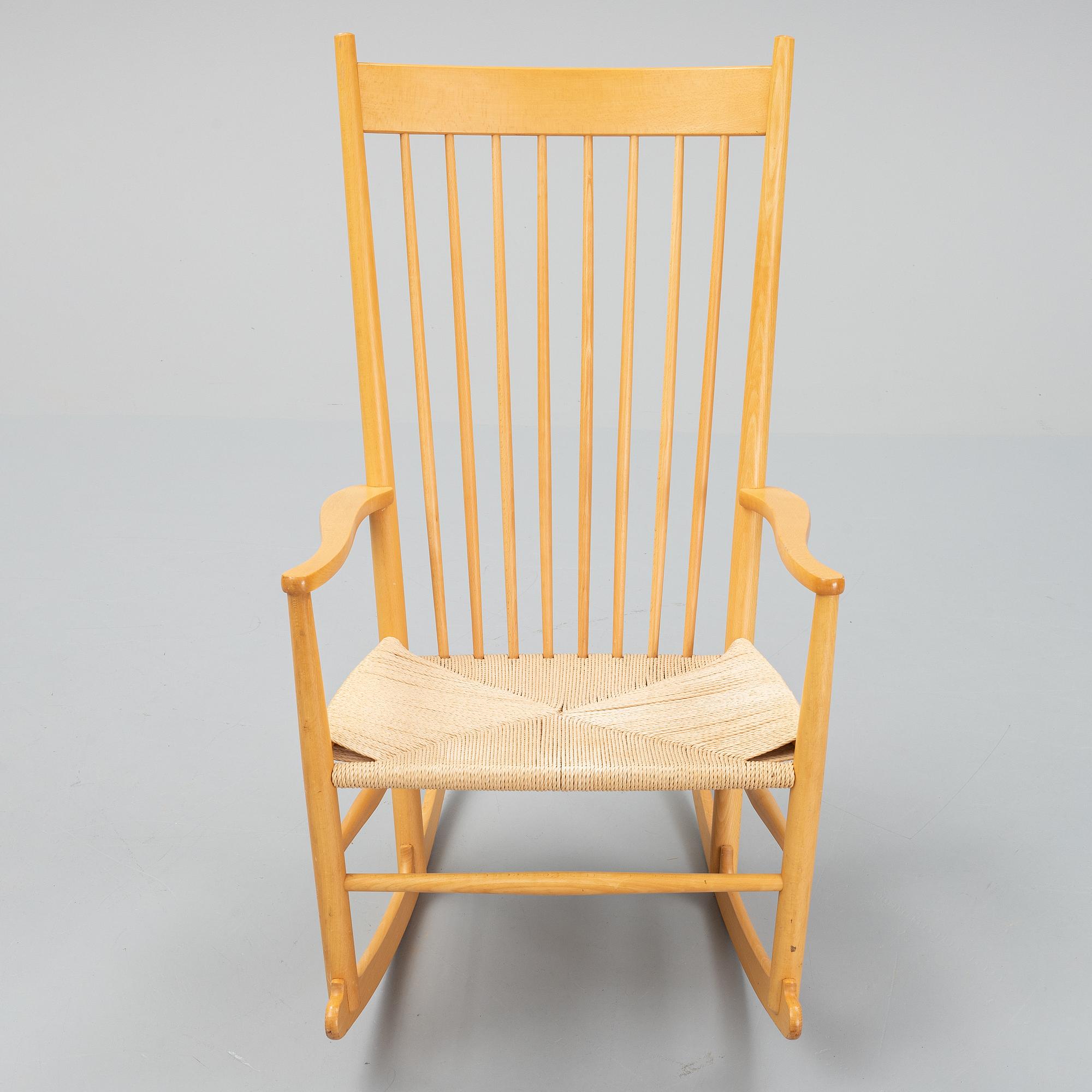 Hans J Wegner, a 'J 16' rocking chair, FDB Möbler.