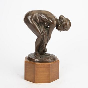 Tore Strindberg, skulptur signerad och daterad 1906 patinerad brons.