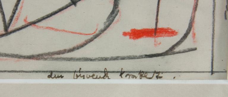 TECKNING, blyerts mm, bär påskrift Ben Nicholson.