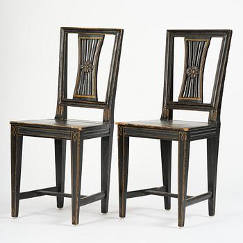 Stolar, ett par, Sverige, omkring år 1800, Sengustavianska.