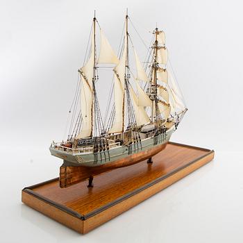 Fartygsmodell "Scandin", byggd av Sten Bergwall.