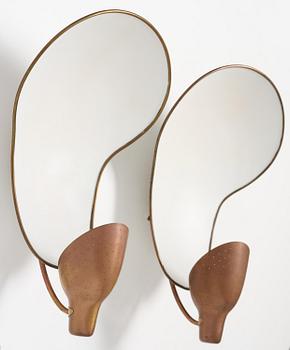 Carl-Axel Acking, a pair of wall lamps model number "5017", Bröderna Malmströms Metallvarufabrik, Malmö, 1940s.
