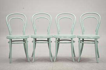 STOLAR, 4 st, böjträ, Thonet, tidigt 1900-tal.