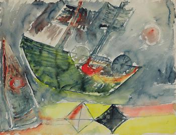 561. Carl-Henning Pedersen, "Skib ved land".