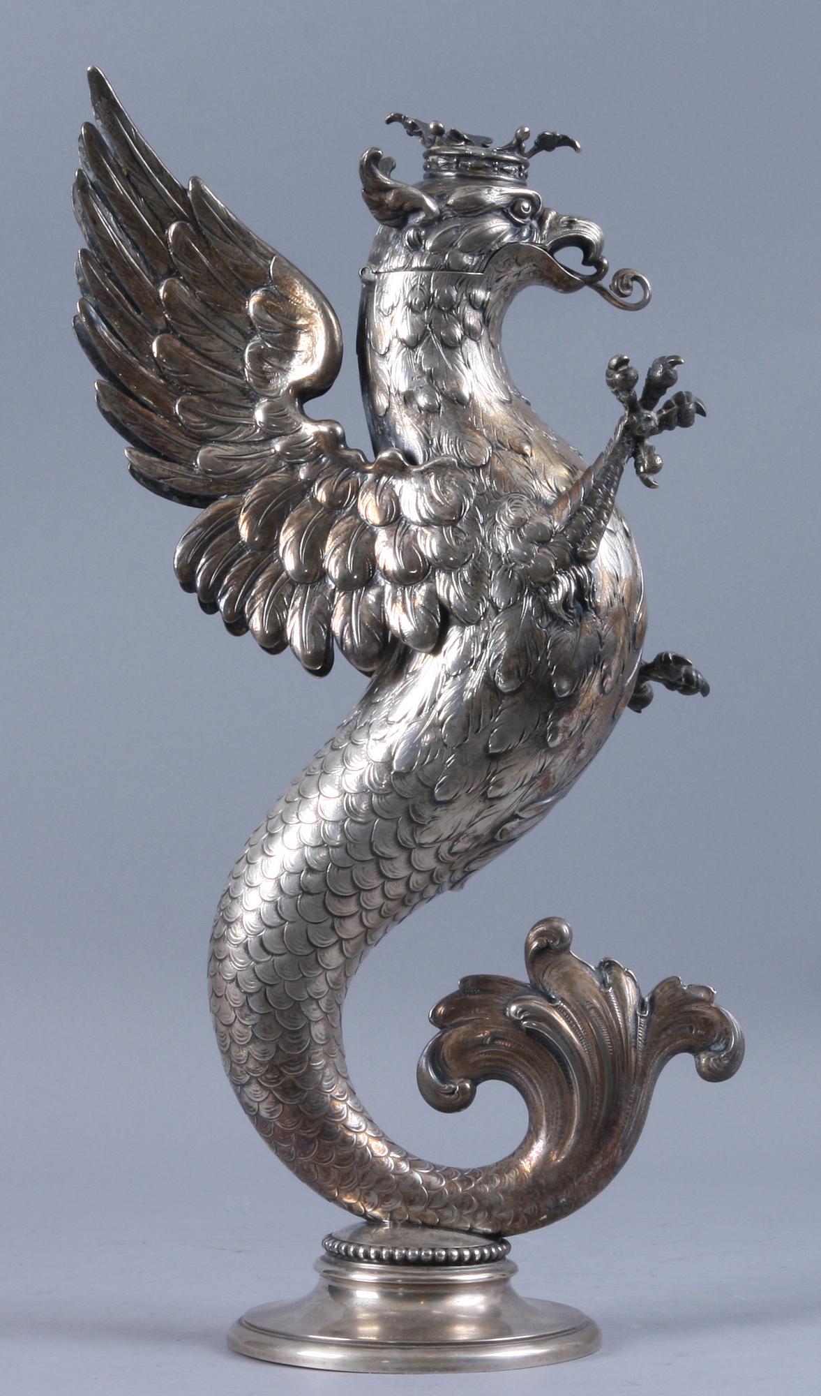 DRYCKESKÄRL, silver, H.Meyen & Co, Tyskland. 1900-talets första hälft. 1240 gram.
