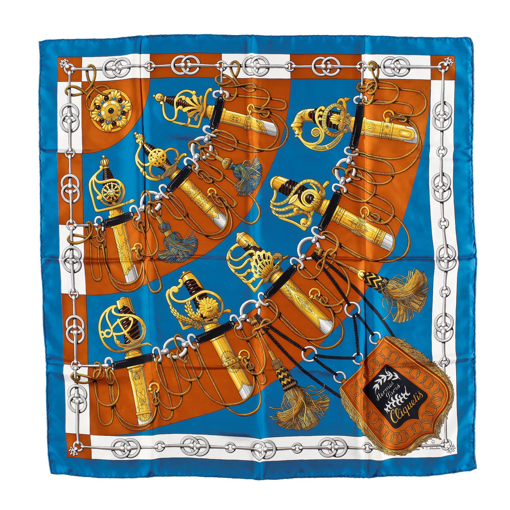 HERMÈS, scarf, "Cliquetis".