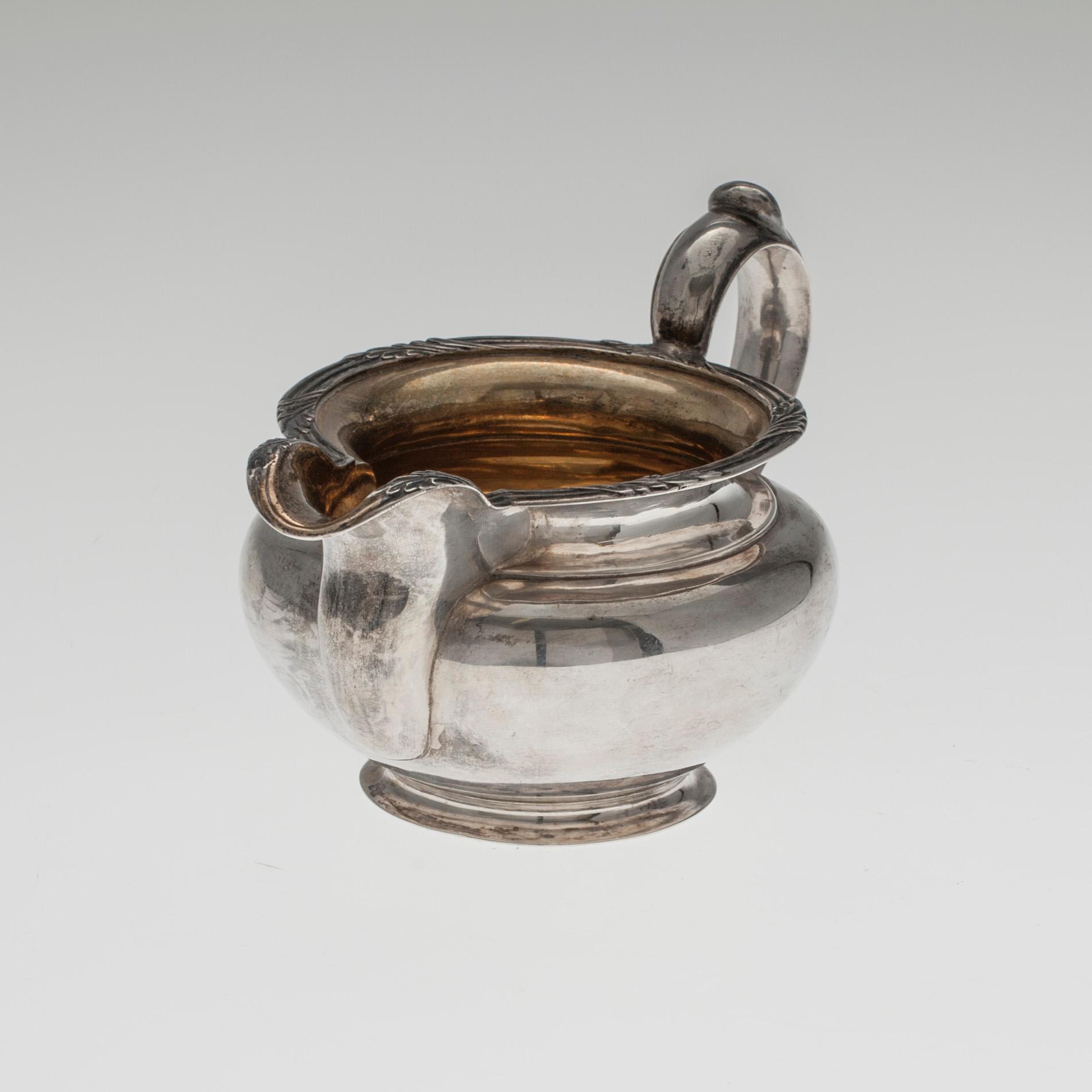 GRÄDDSNÄCKA, silver, kontrollmästarstämpel Dimitry Ilyich Tverskoy, S:t Petersburg 1847. Vikt ca 348,8 g.