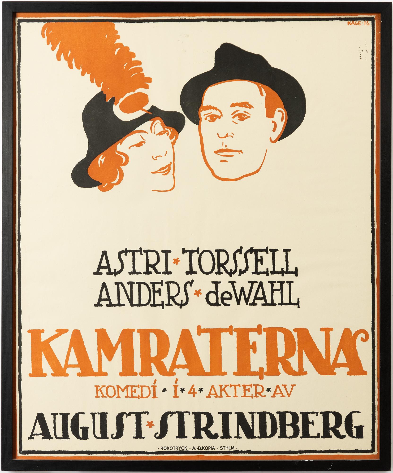 Wilhelm Kåge, 'Kamraterna'.