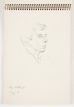 Lotte Laserstein, 3 skissböcker med blyertsteckningar.