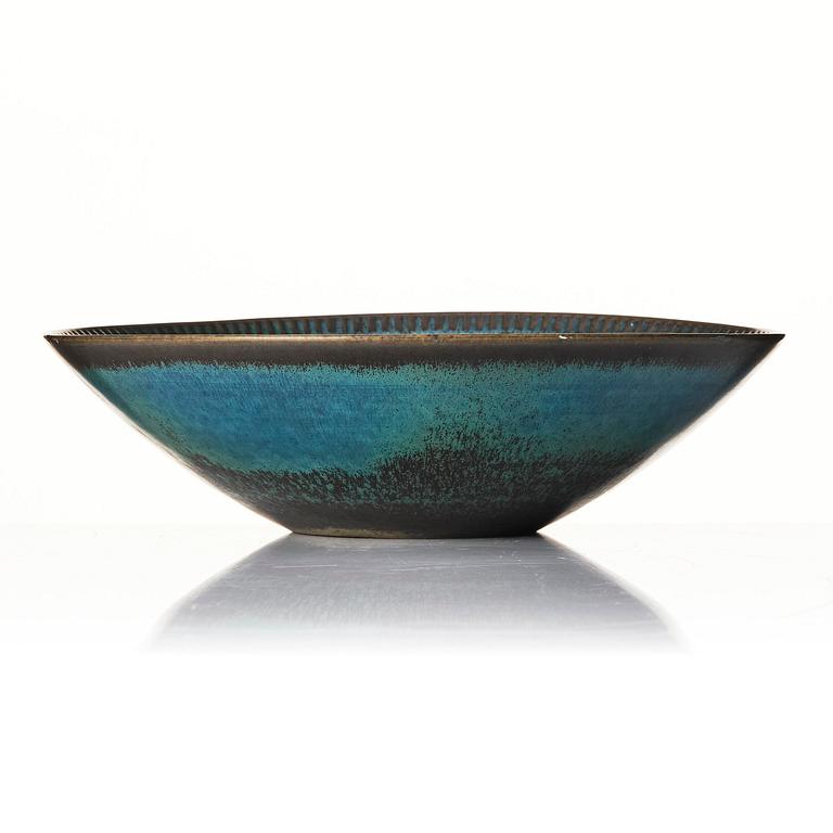 Stig Lindberg, a stoneware bowl, Gustavsberg Studio, Sweden, 1963.