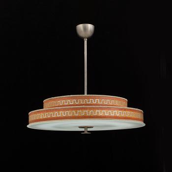 An art déco ceiling lamp.