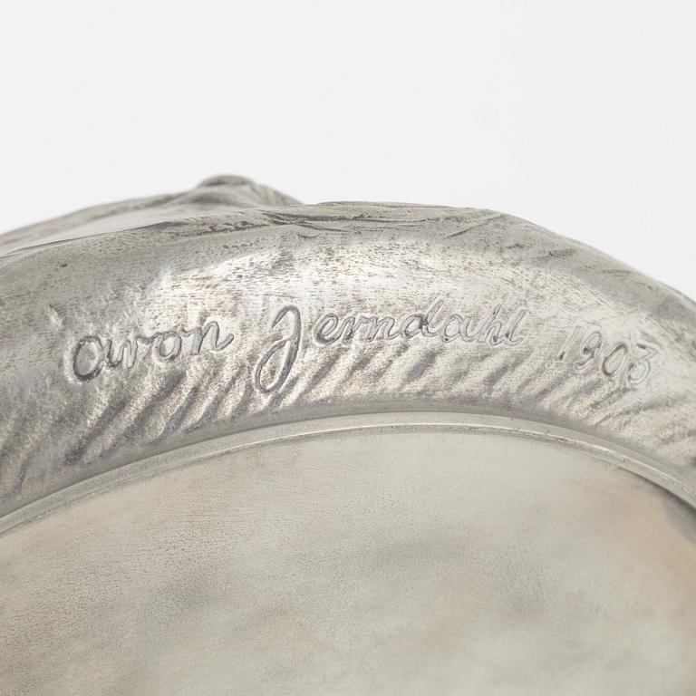 A pewter tureen by Aron Jerndahl, designed 1903, produced 1938.