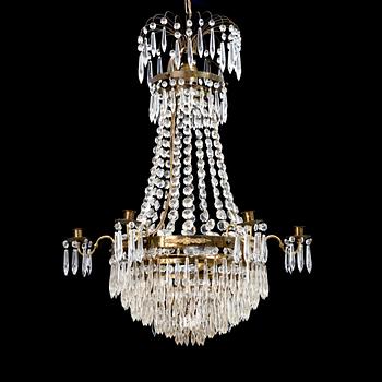 An Empire style chandelier, mid-20th Century.