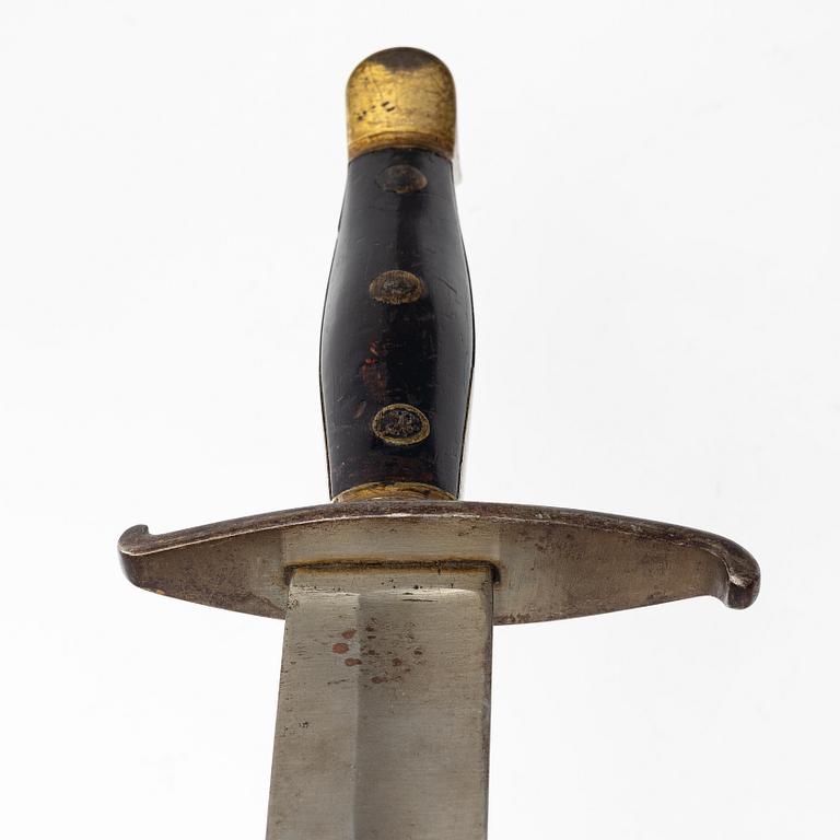 A Swedish cutlass 1810 pattern, with scabbard.