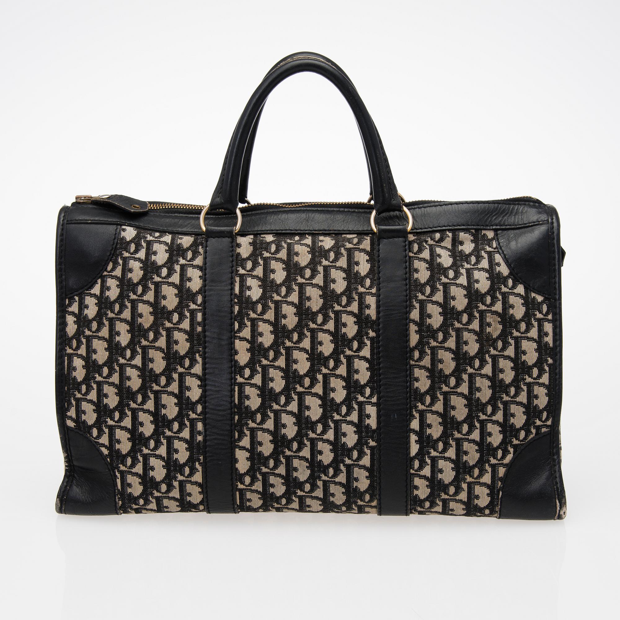 A Vintage Black Monogram Canvas Shopper.