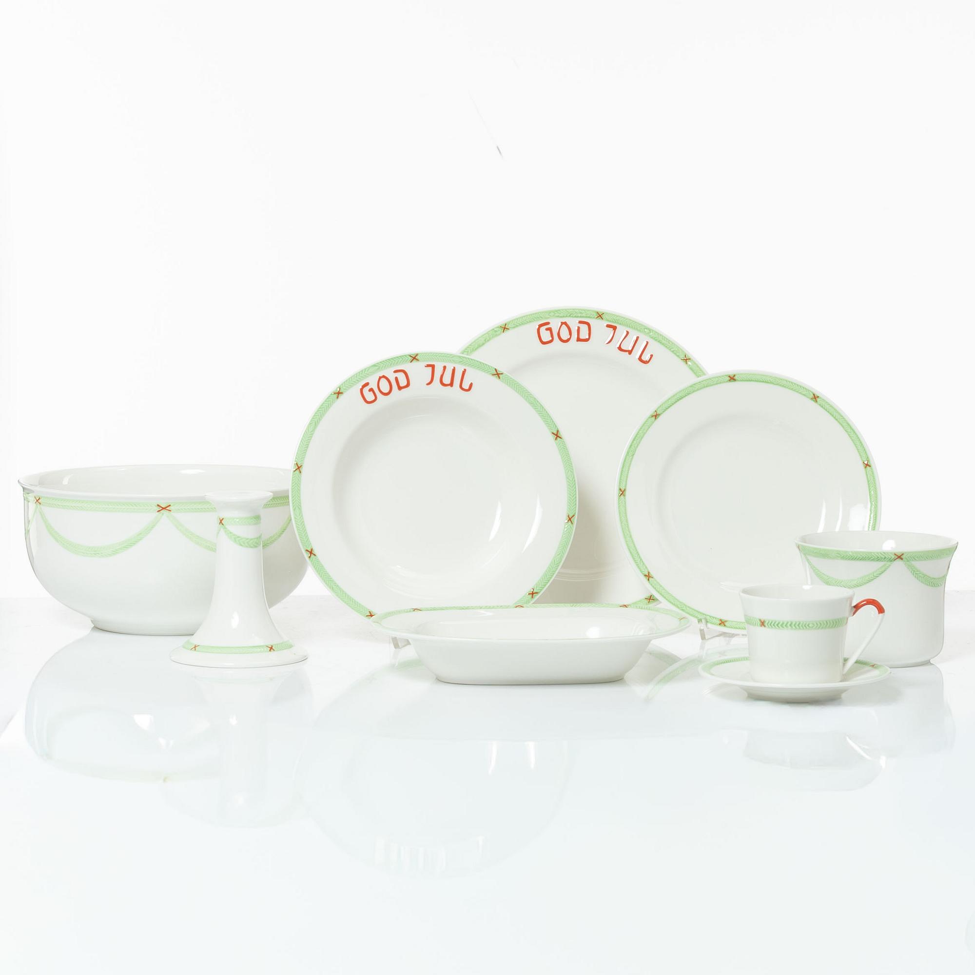 Julservis, 28 delar, porslin, "God jul", Rörstrand.