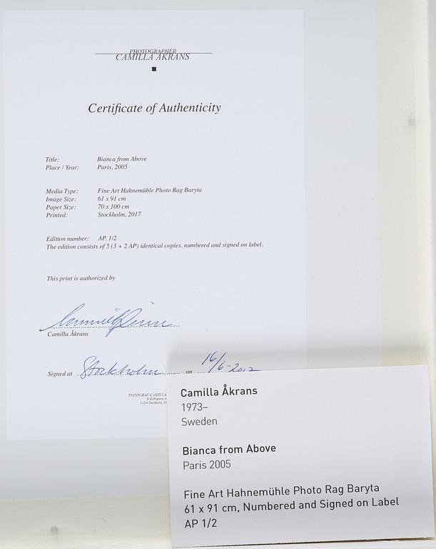 Camilla Åkrans, "Bianca from Above", Paris, 2005.