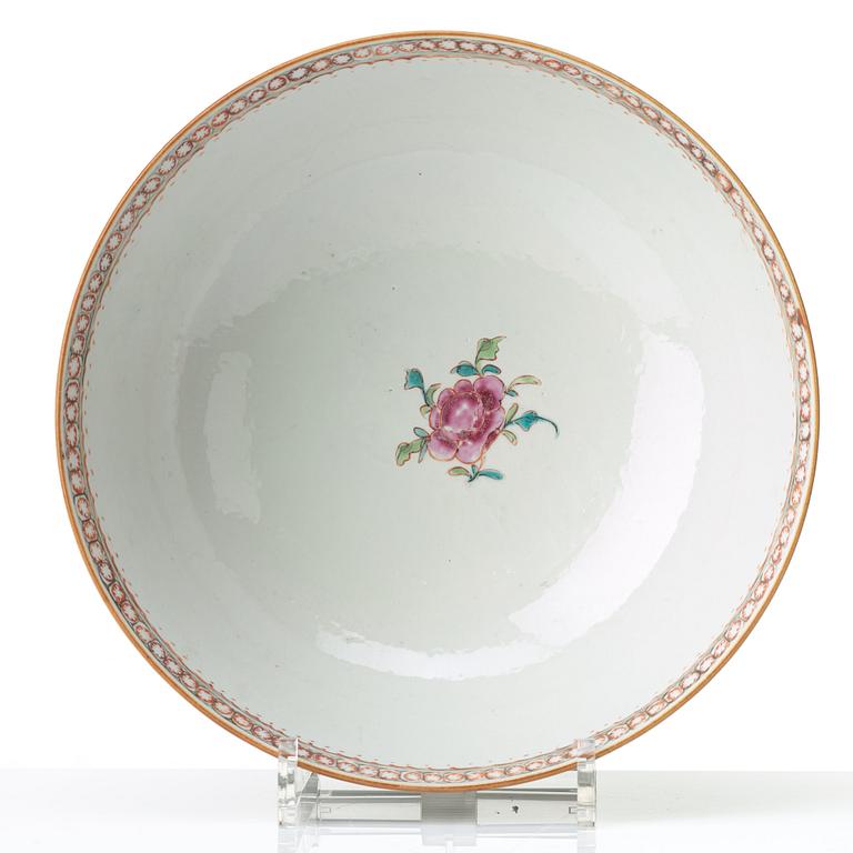 BÅLSKÅL, kompaniporslin. Qingdynastin, Qianlong (1736-95).