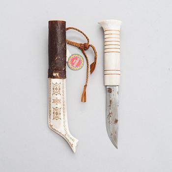 A sami knife, Per Gustav Janok, signed PGJ.