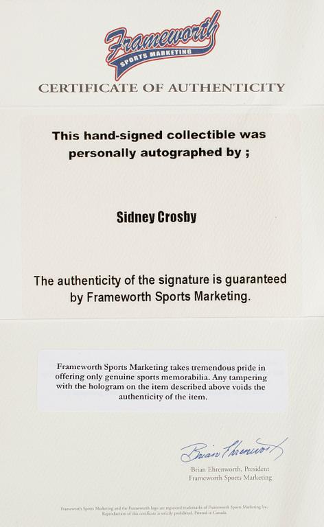 MATCHTRÖJA, signerad Sidney Crosby 87.