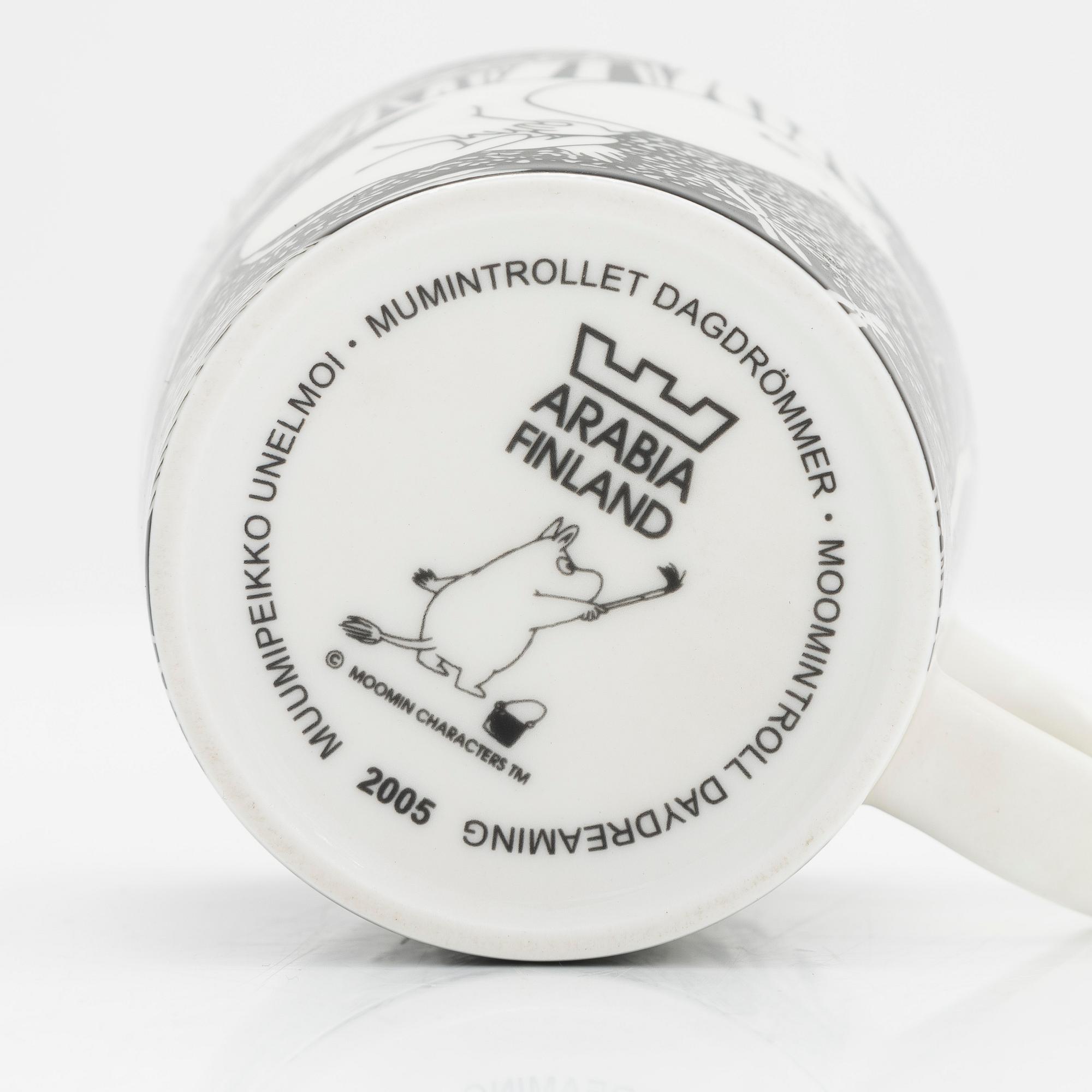 Muminmugg, "Mumintrollet dagdrömmer", porslin, Moomin Characters, Arabia 2005.