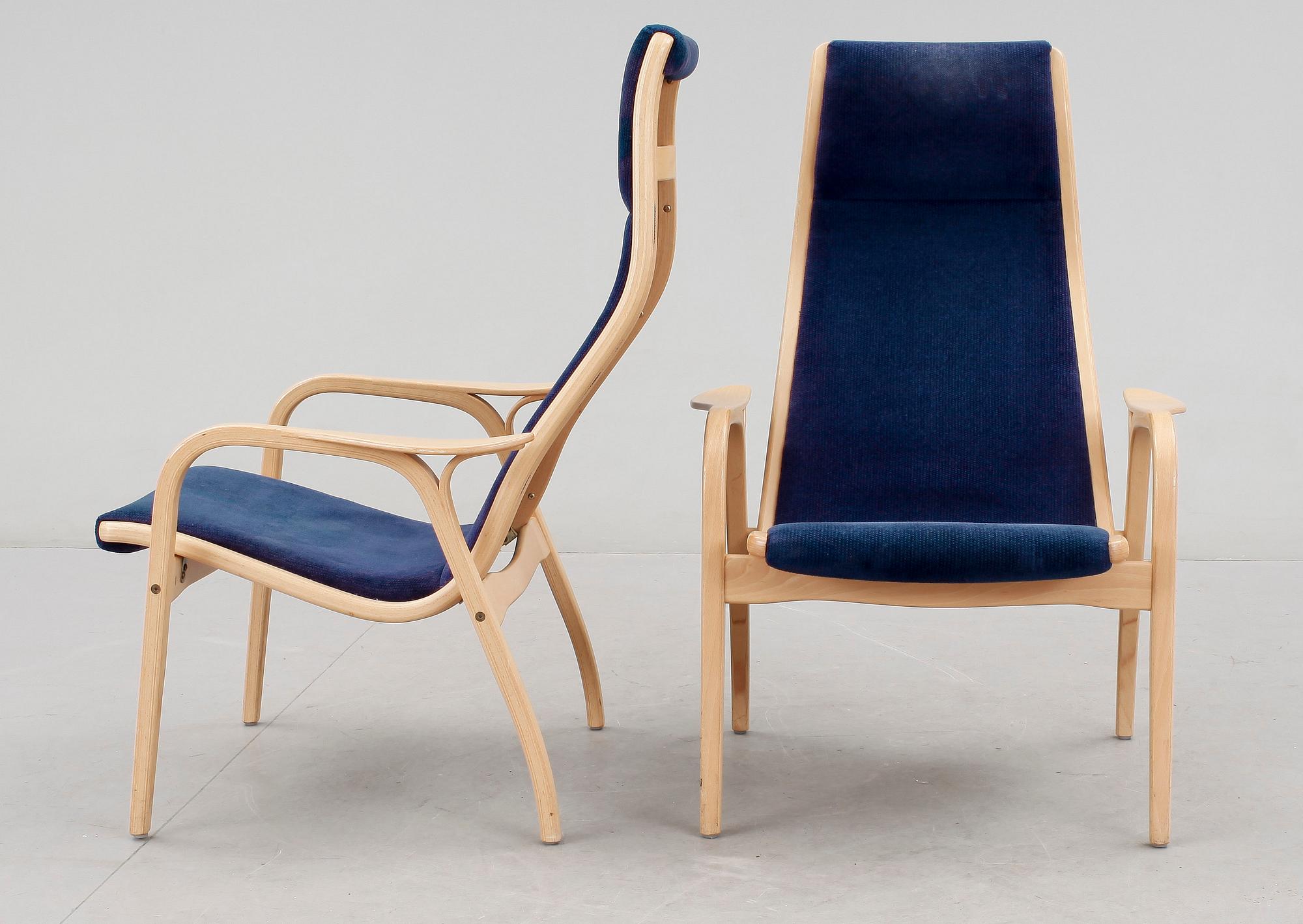 FÅTÖLJER, ett par, "Lamino", Yngve Ekström, Swedese.