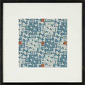 Olle Borg, humbrol on Japanese paper, signed and dated a tergo.