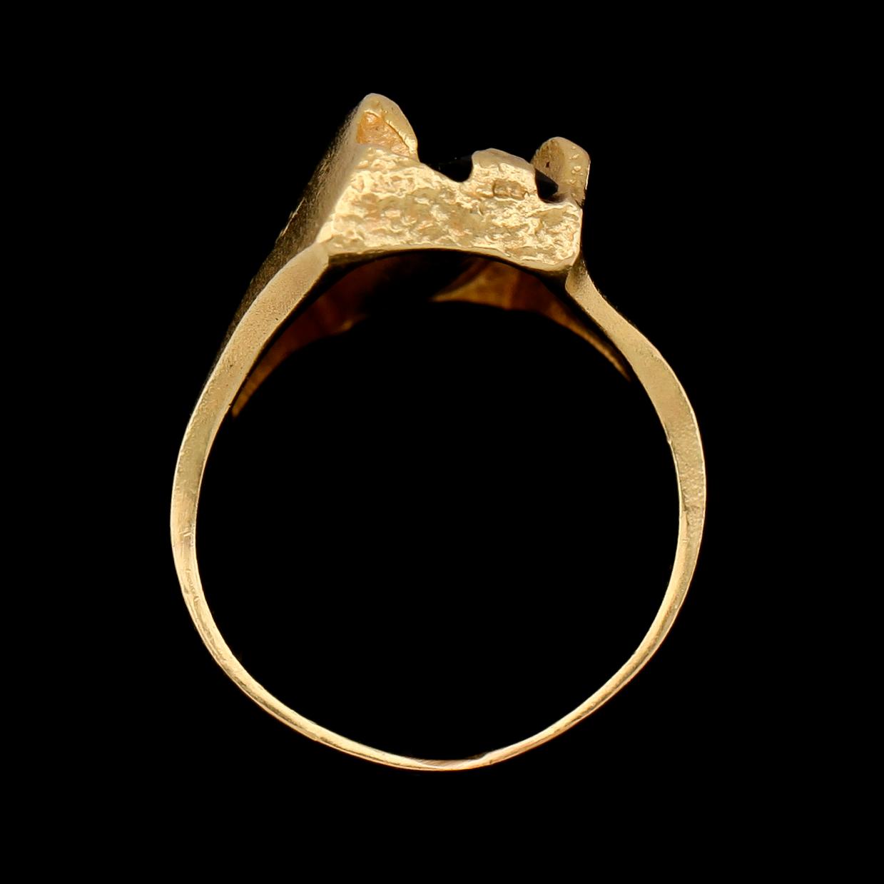 RING, 18K guld och grön turmalin, "Tourmaline River", Björn Weckström, Lapponia. Vikt ca 14,5 g.