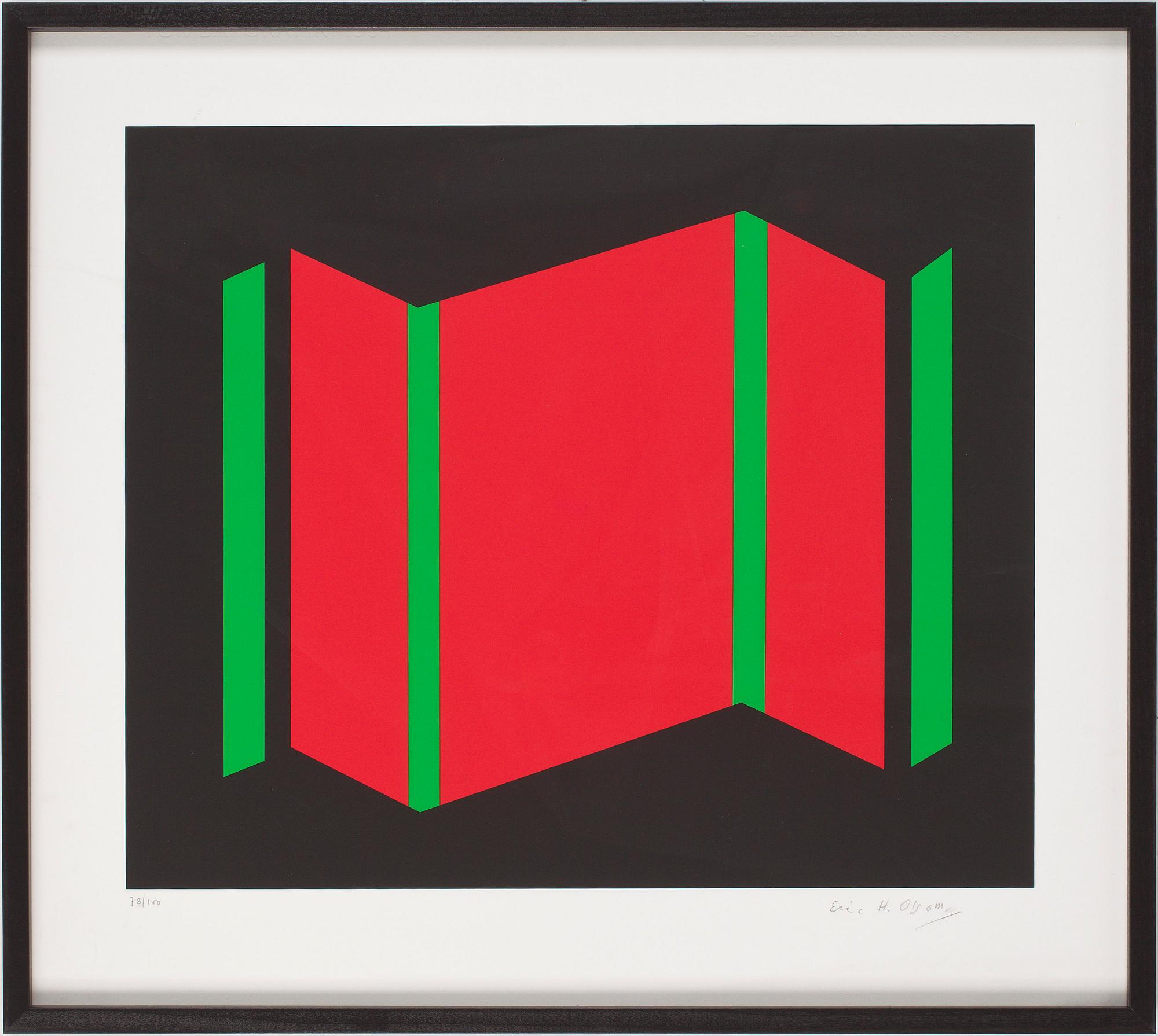 ERIC H OLSON, färglitografi, signerad o numrerad 78/100.