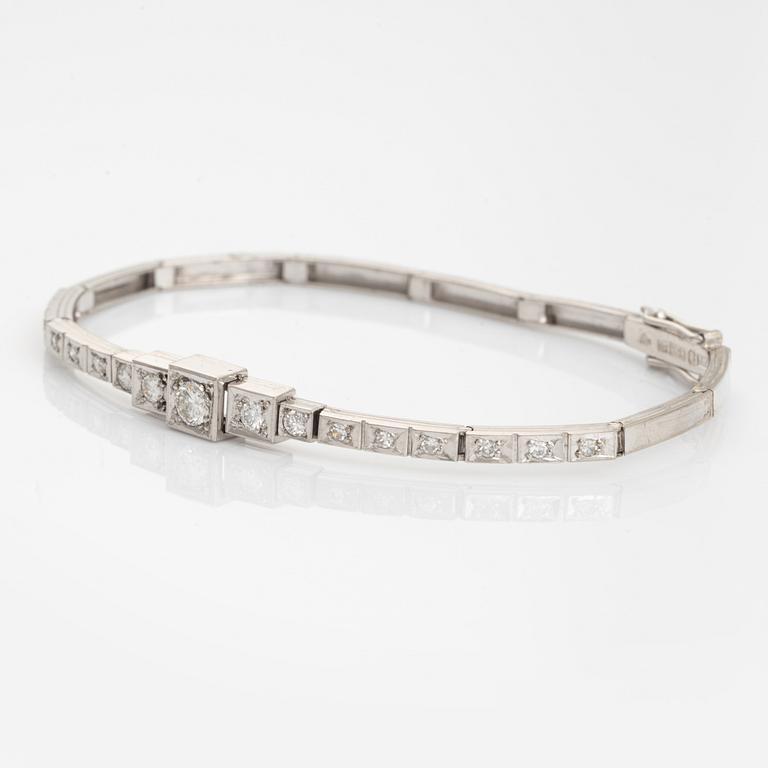 A single and brilliant cut diamond bracelet by Engelbert, Stockholm, 1956.