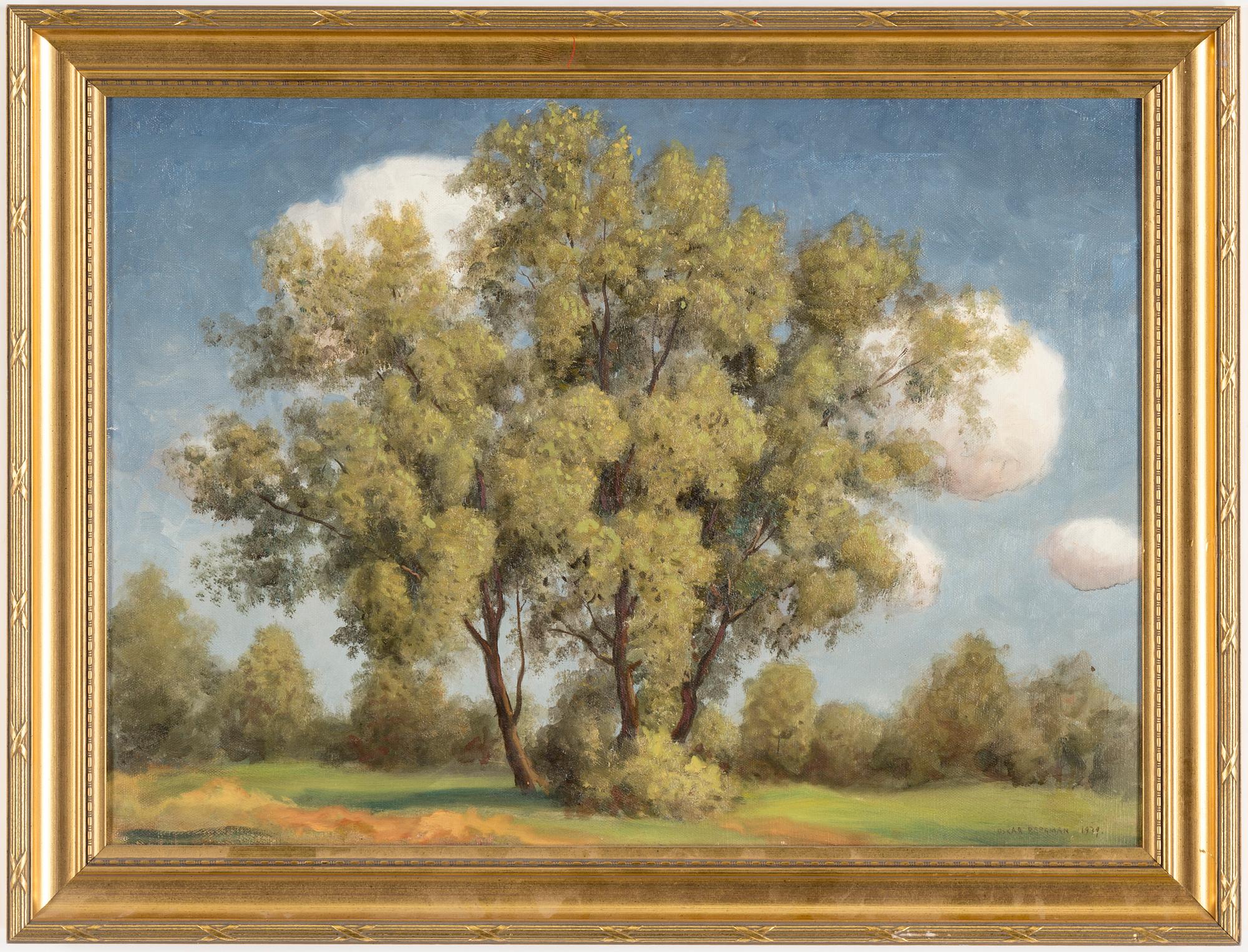 OSKAR BERGMAN, oil on canvas, signed and dated 1939.