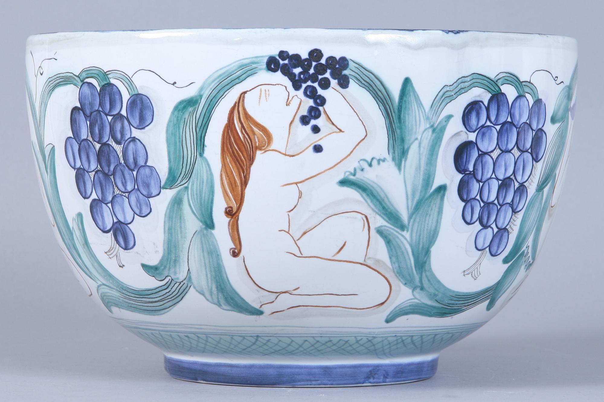 SKÅL, flintgods, Ilse Claesson, Rörstrand 1933.