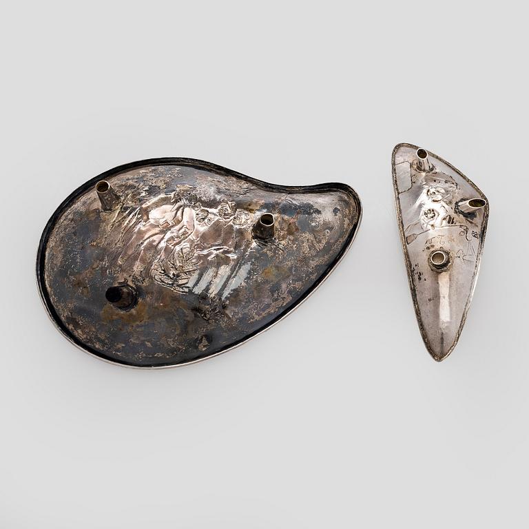 Unto Erälampi, fat, 2 st, silver, Riihimäki, Finland 1961 och 1962.