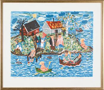 SVEN LIDBERG, färglitografi, signerad och numrerad 37/280.