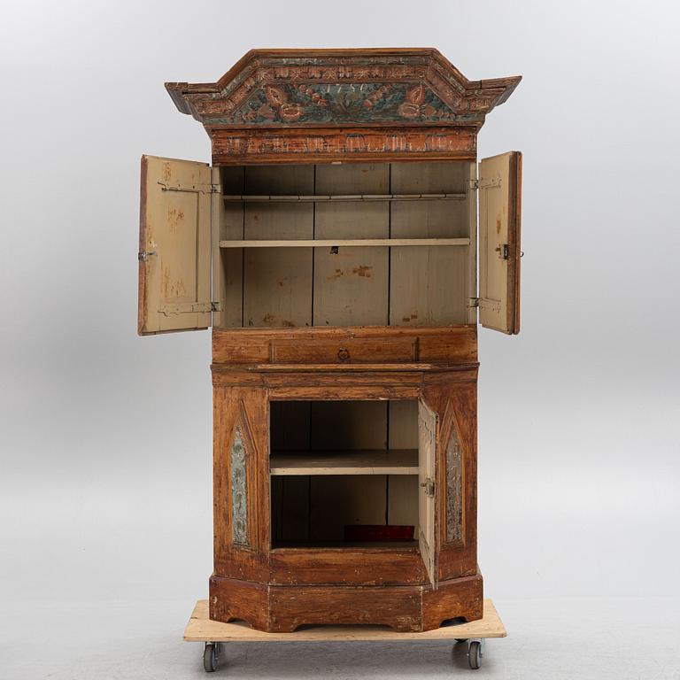 Cabinet, folk art, dated 1780.