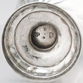 A pair of Swedish 18th Century Rococo silver cruet-caster, marks of Samuel Zettersteen, Lidköping 1774.
