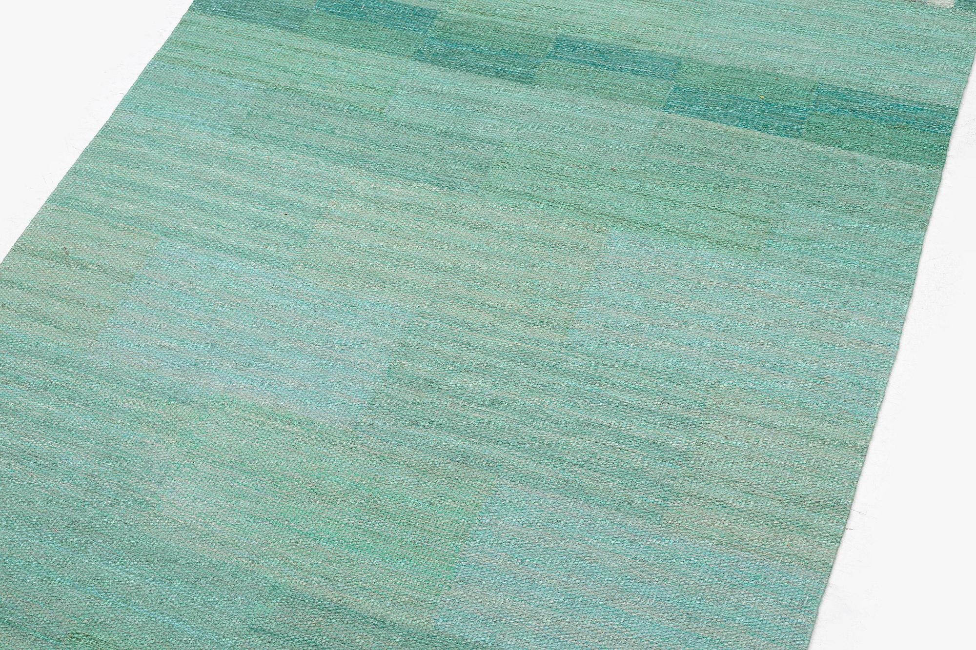 Marianne Richter, a carpet "Muren grön", flat weave, c 185 x 120,5 cm, signed AB MMF MR.
