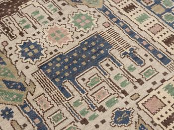 CARPET. "Hästhagen". Knotted pile. 340,5 x 276,5 cm. Signed AB MMF.