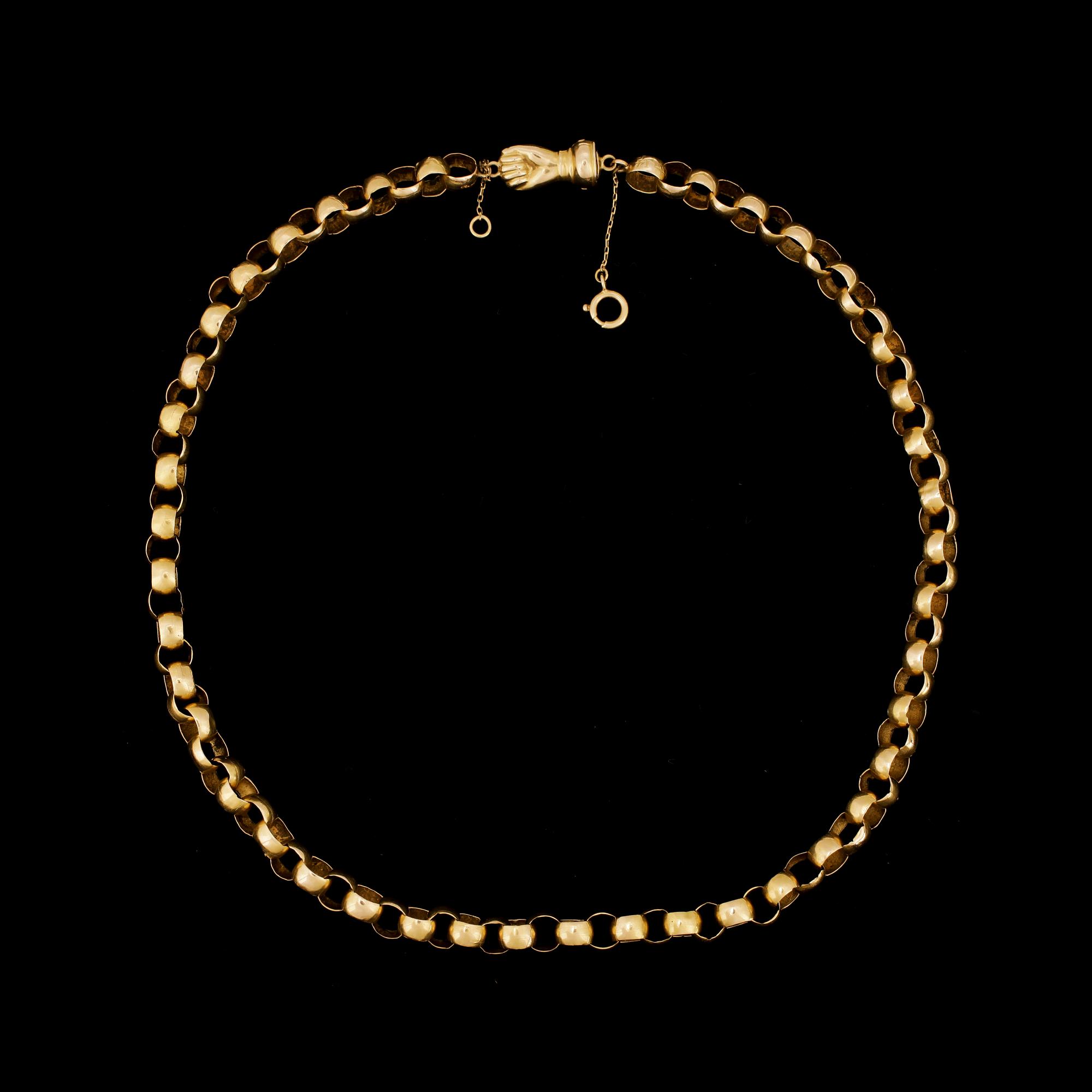 COLLIER, 18k guld, Stockholm, 1839. Vikt ca23g.