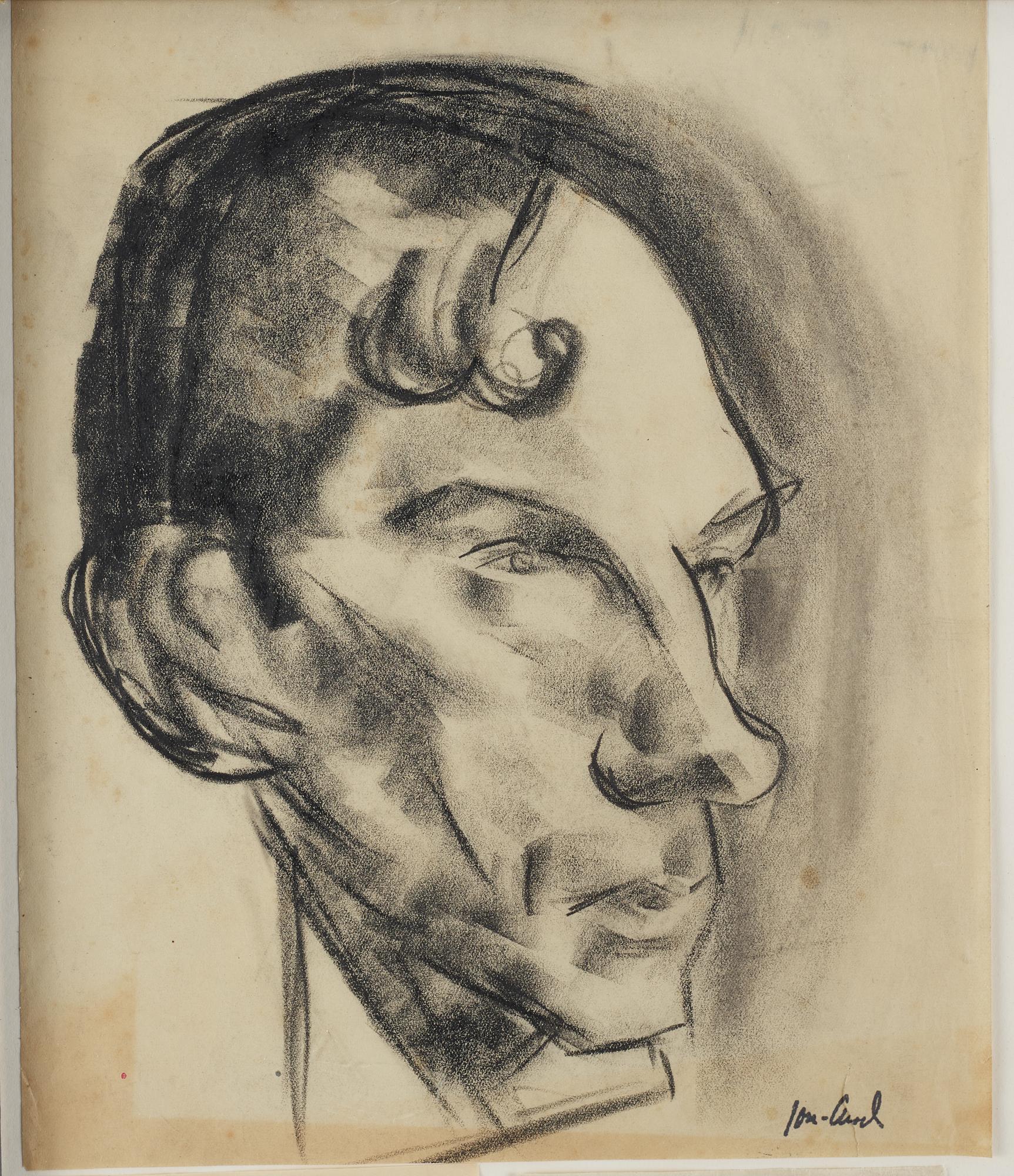 John Jon-And, oencil drawing, 6 framed together., signed.