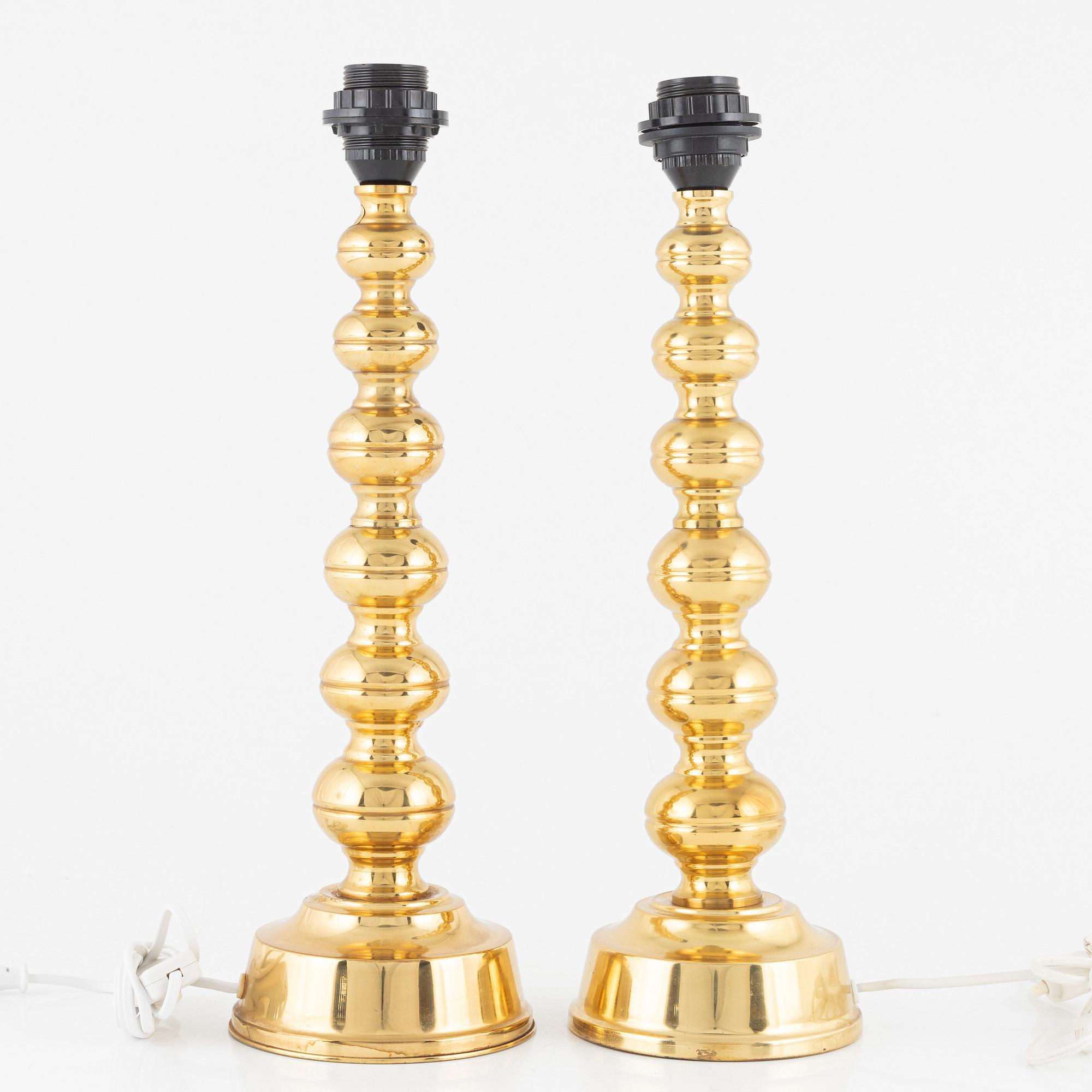 Bordslampor, ett par, nr 69, Enco, 1960-70-tal.