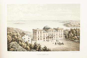 BOK, "Halländska Herrgårdar" av P. von Möller, Halmstad 1871.