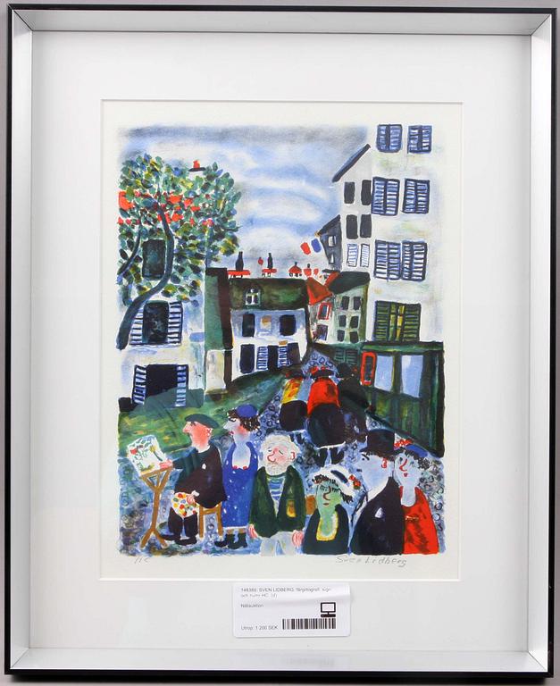 SVEN LIDBERG, färglitografi, sign och numr HC.